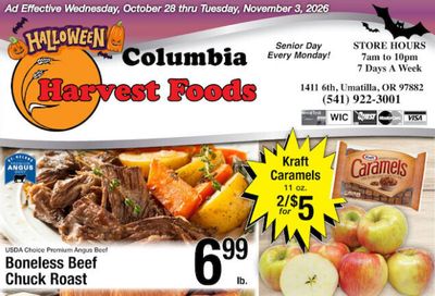 Harvest Foods (Boardman Area, OR) Weekly Ad October 28 - November 3, 2026