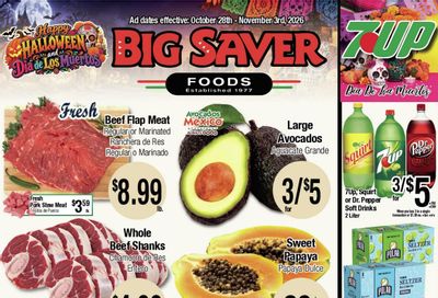 Big Saver Foods Weekly Ad October 28 - November 3, 2026