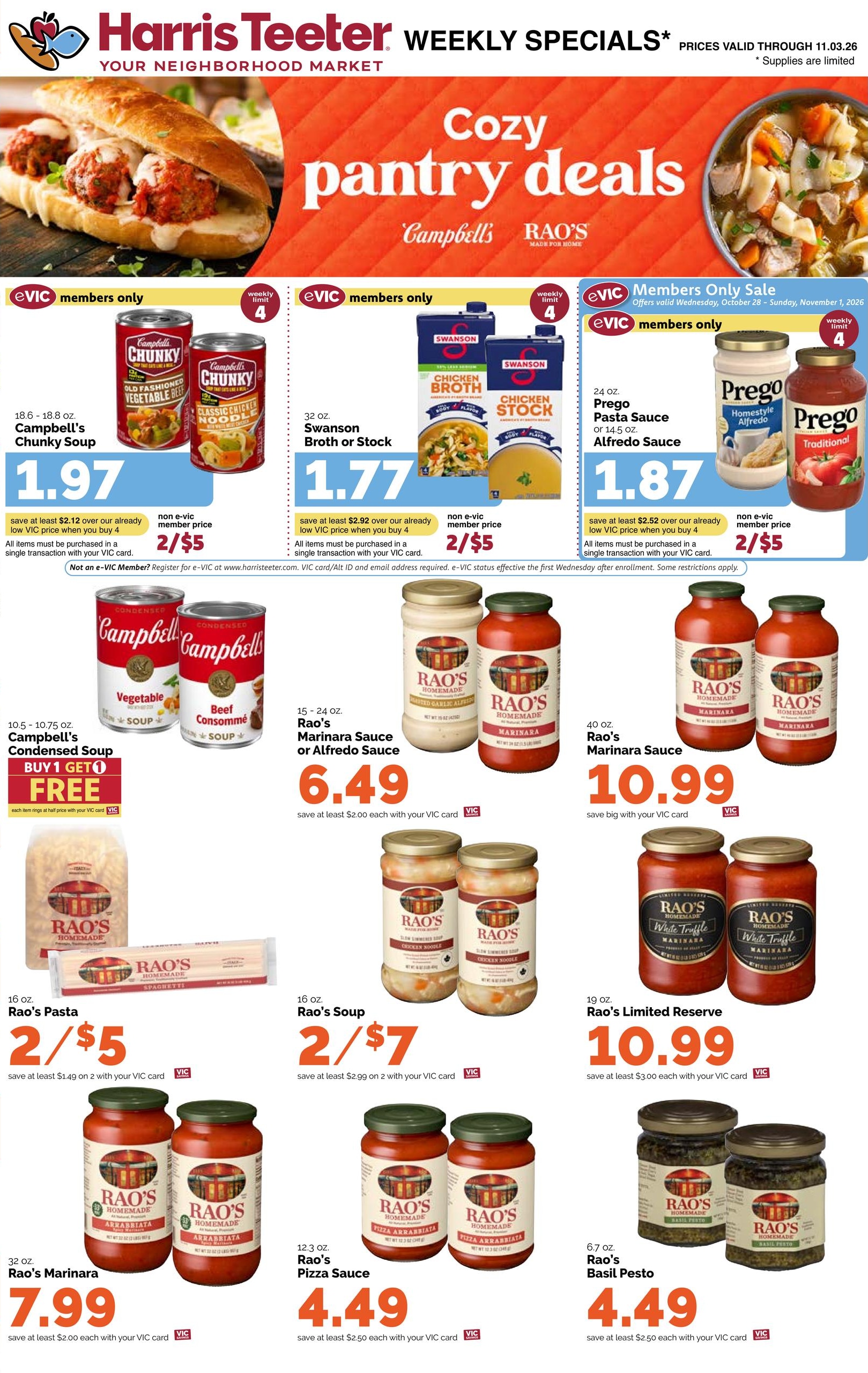 Harris Teeter (Charleston-North Charleston Area, SC) Weekly Ad October 28 - November 3, 2026