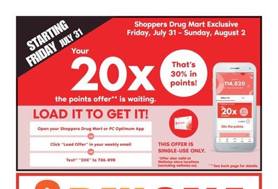 Shoppers Drug Mart (West) Flyer August 1 to 7