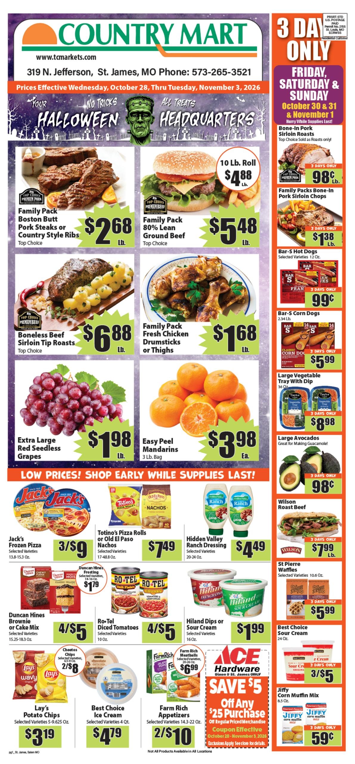 Town & Country Supermarket (Jadwin Area, MO) Weekly Ad October 28 - November 3, 2026