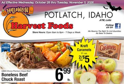 Harvest Foods (Moscow Area, ID) Weekly Ad October 28 - November 3, 2026