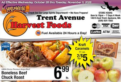 Harvest Foods (Spokane Valley Area, WA) Weekly Ad October 28 - November 3, 2026