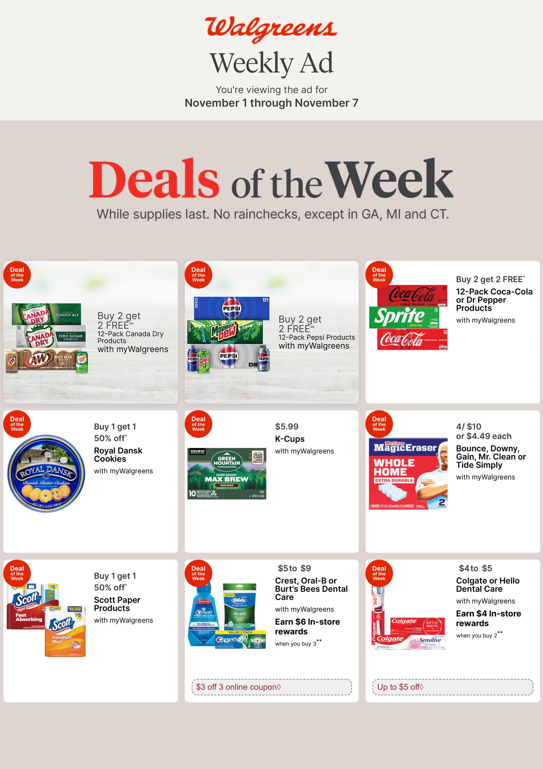 Walgreens (Bruning Area, NE) Weekly Ad November 1 - 7, 2026