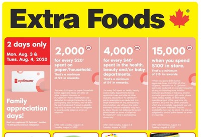 Extra Foods Flyer July 31 to August 6