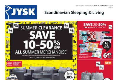 JYSK Flyer July 30 to August 5