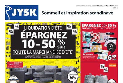 JYSK (QC) Flyer July 30 to August 5