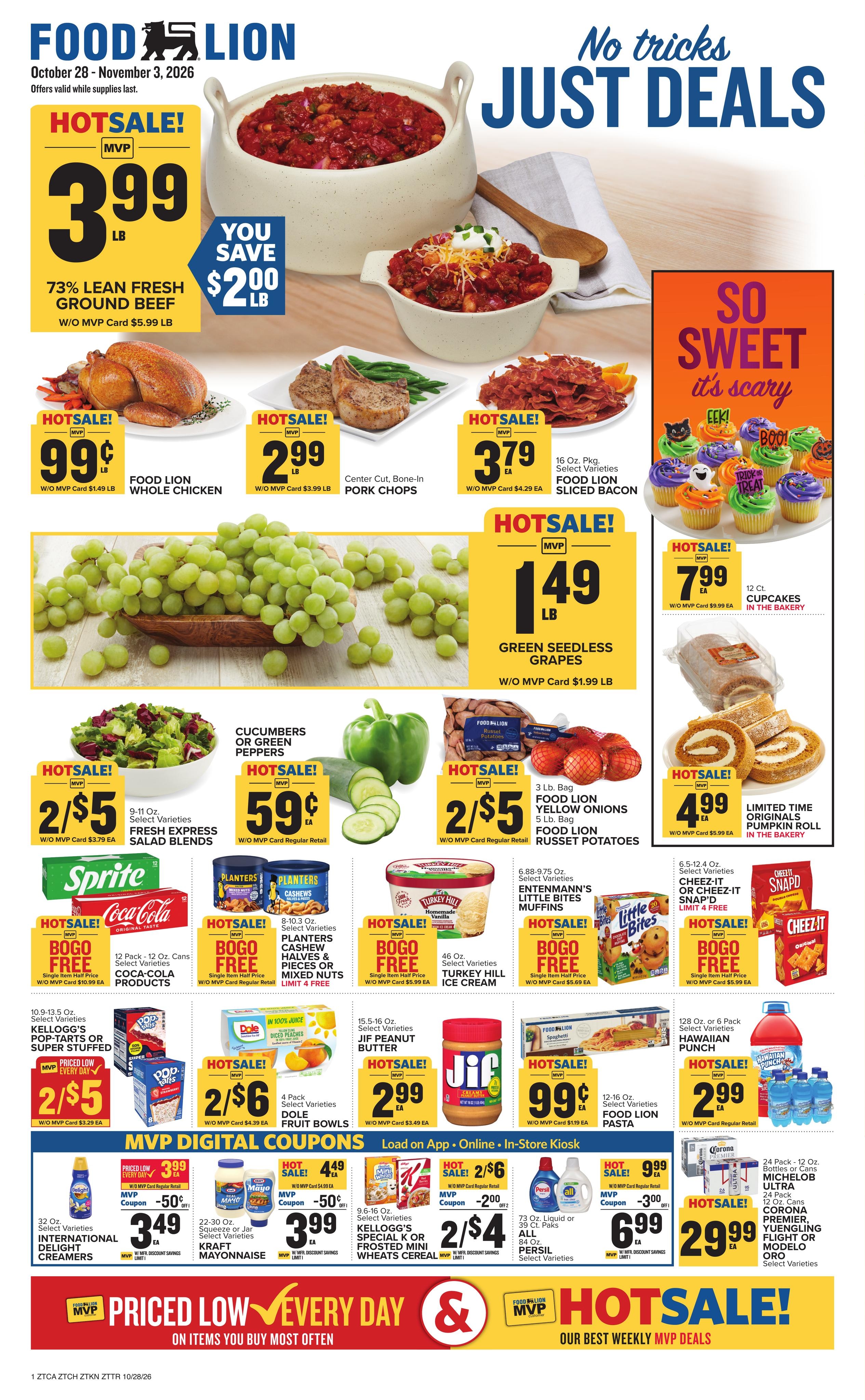 Food Lion (Rogersville Area, TN) Weekly Ad October 28 - November 3, 2026