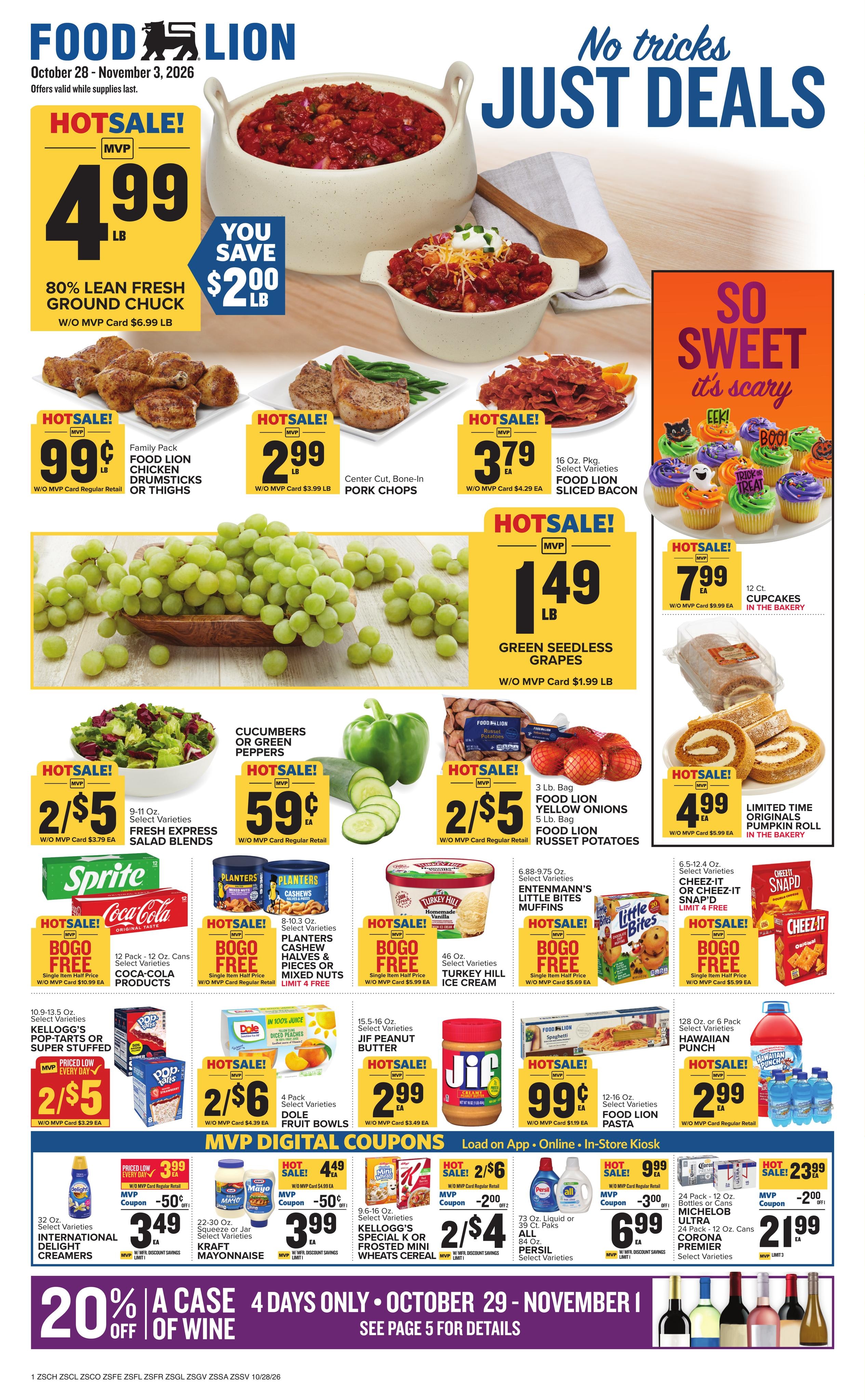Food Lion (Simpsonville Area, SC) Weekly Ad October 28 - November 3, 2026