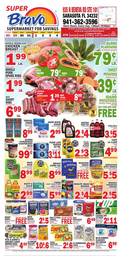 Bravo Supermarket (Terra Ceia Area, FL) Bravo Florida Weekly Weekly Ad October 29 - November 4, 2026