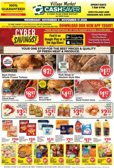 Village Market Cash Saver Weekly Ad November 4 - 17, 2026