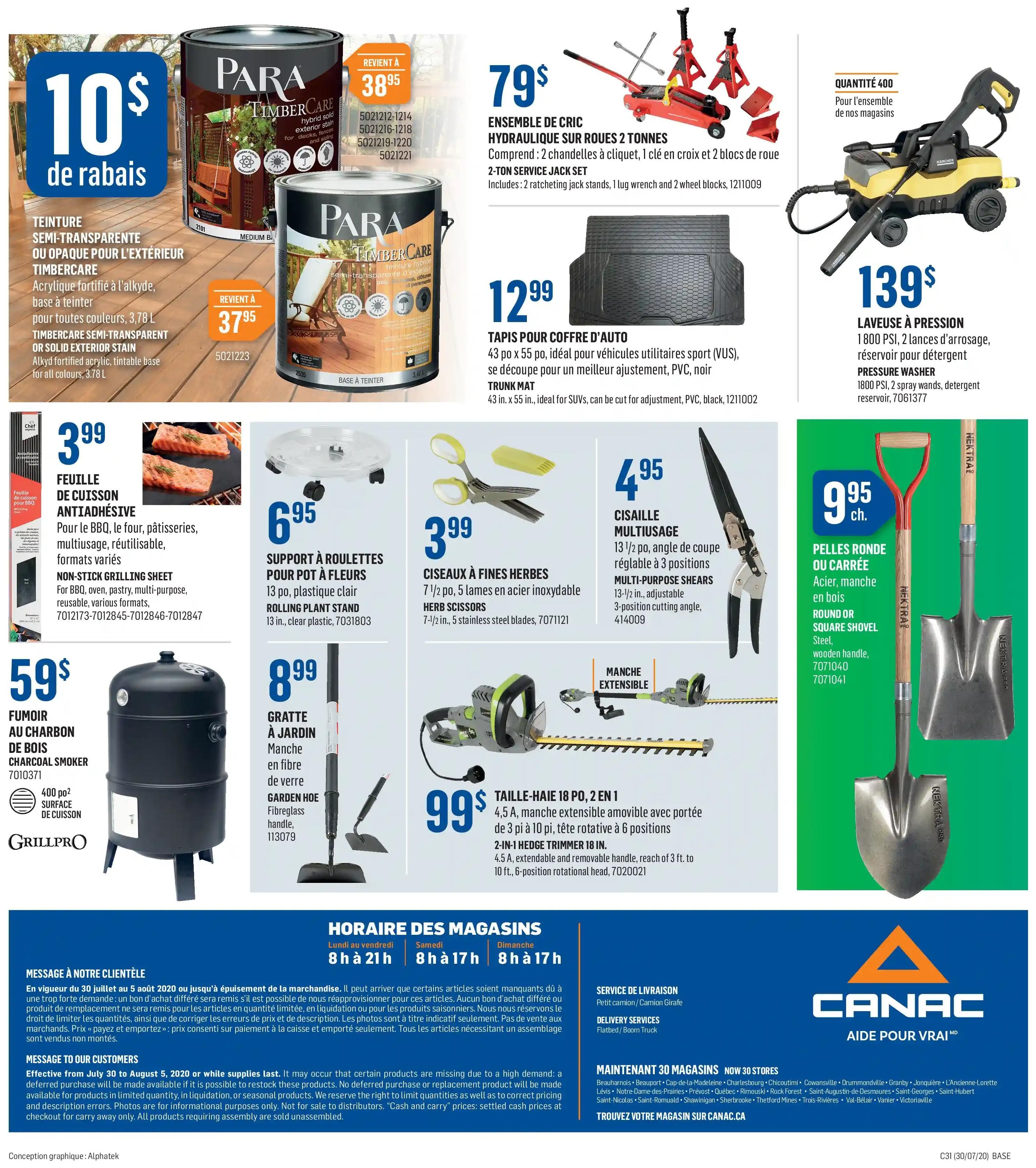 Canac Flyer July 30 to August 5