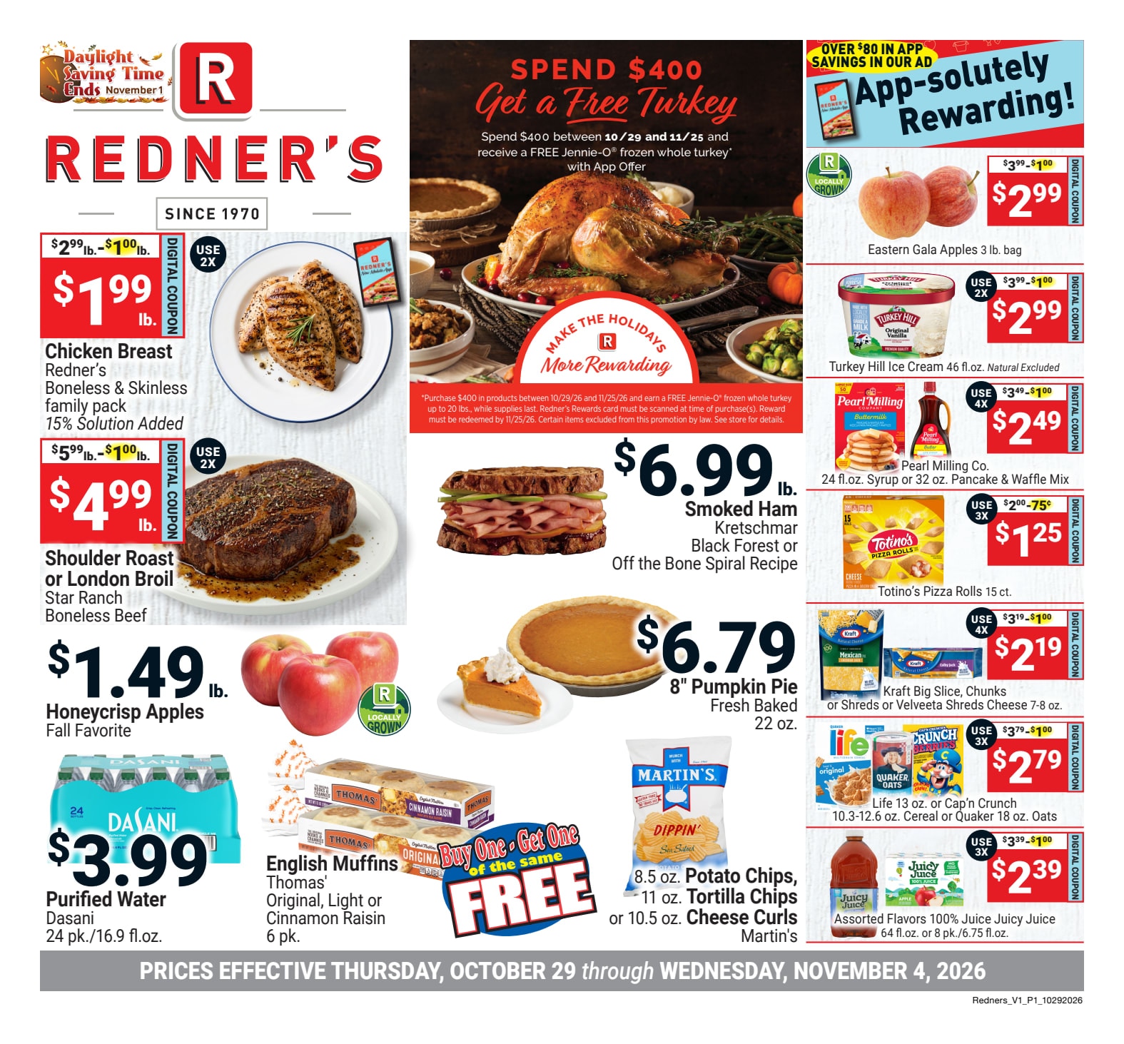 Redner's Markets (Schuylkill Haven, PA) Weekly Ad October 29 - November 4, 2026