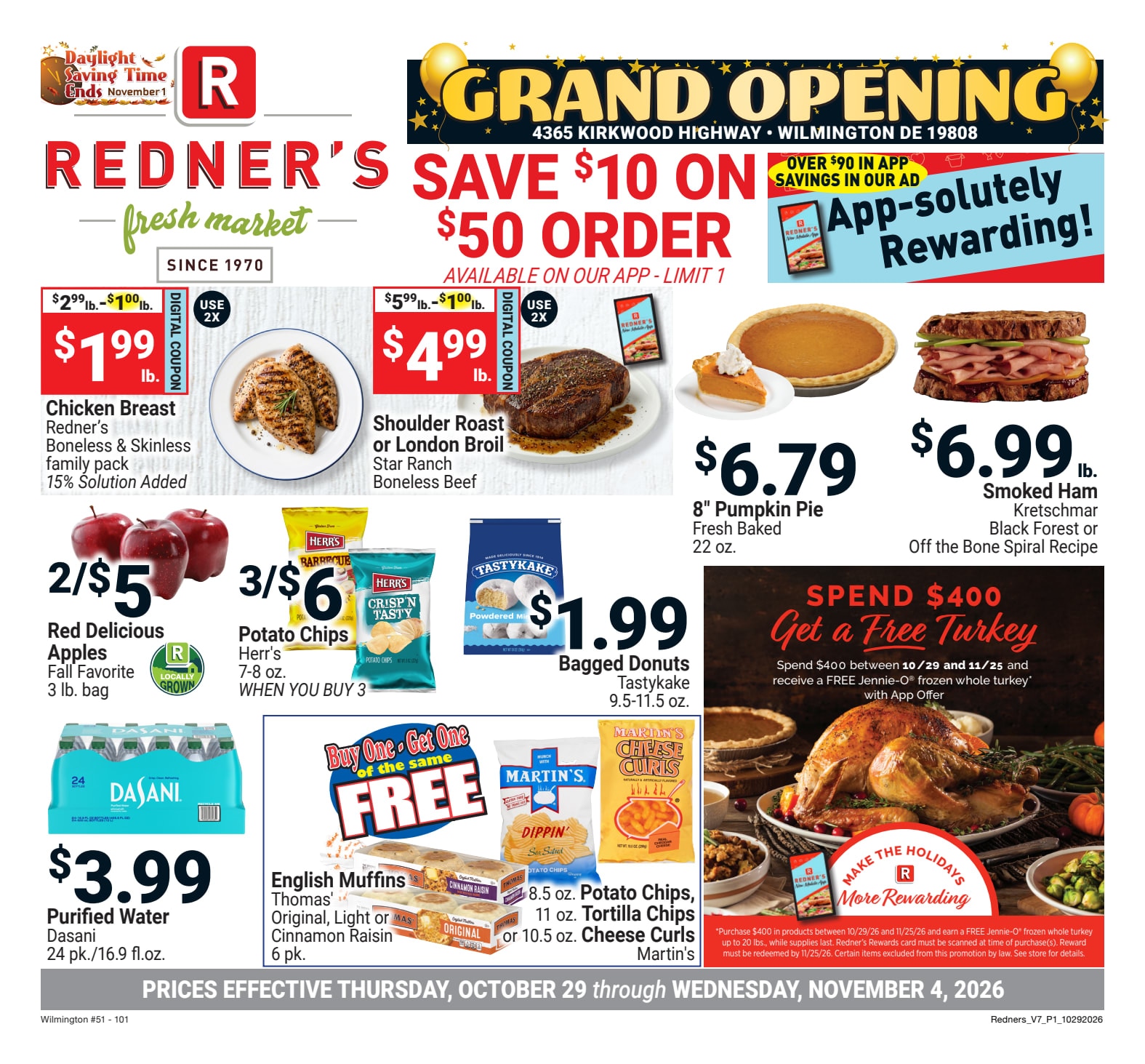 Redner's Markets (Wilmington, DE) Weekly Ad October 29 - November 4, 2026