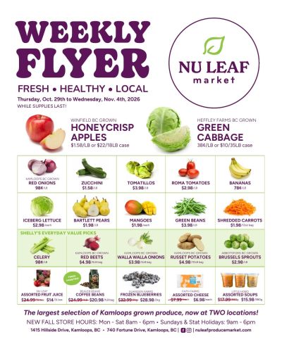 Nu Leaf Produce Market Flyer October 29 - November 4, 2026
