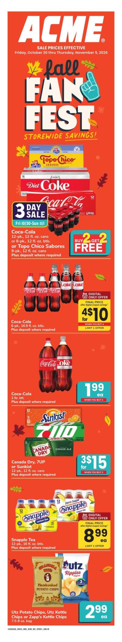 Acme Markets (Baltimore Area, MD) Weekly Ad October 30 - November 5, 2026