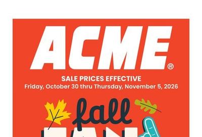 Acme Markets (Baltimore Area, MD) Weekly Ad October 30 - November 5, 2026