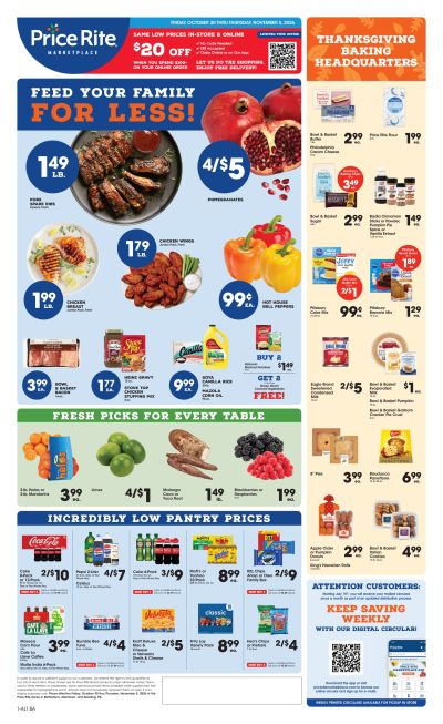 Price Rite (1720 South 4th Street, Allentown, PA) Weekly Ad October 30 - November 5, 2026