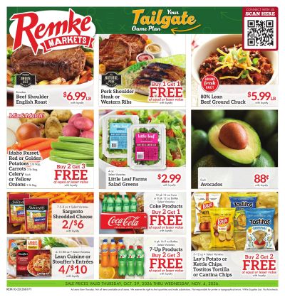 Remke Markets Weekly Ad October 29 - November 4, 2026