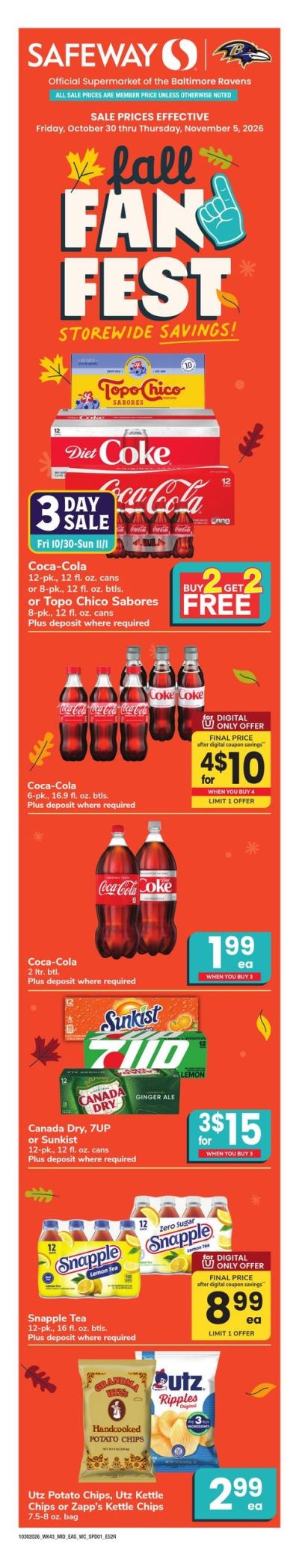 Safeway (Baltimore Area, MD) Weekly Ad October 30 - November 5, 2026