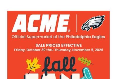 Acme Markets (Philadelphia Area, PA) Weekly Ad October 30 - November 5, 2026
