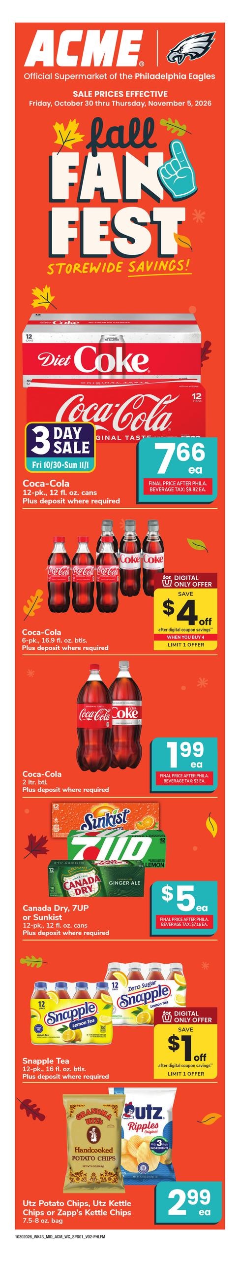 Acme Markets (Philadelphia Area, PA) Weekly Ad October 30 - November 5, 2026