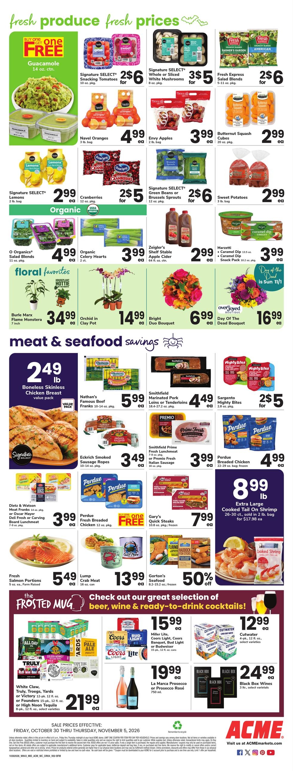 Acme Markets (Philadelphia Area, PA) Weekly Ad October 30 - November 5, 2026