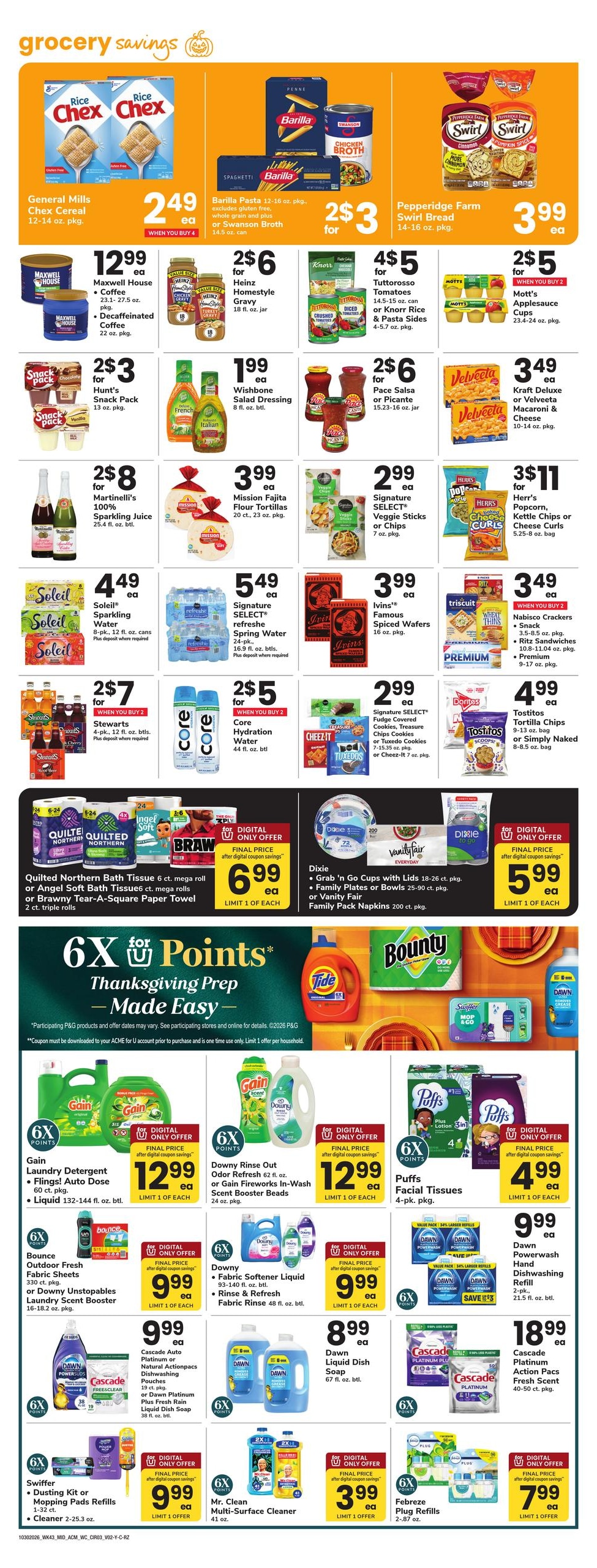 Acme Markets (Carle Place-Yonkers Area, NY) Weekly Ad October 30 - November 5, 2026