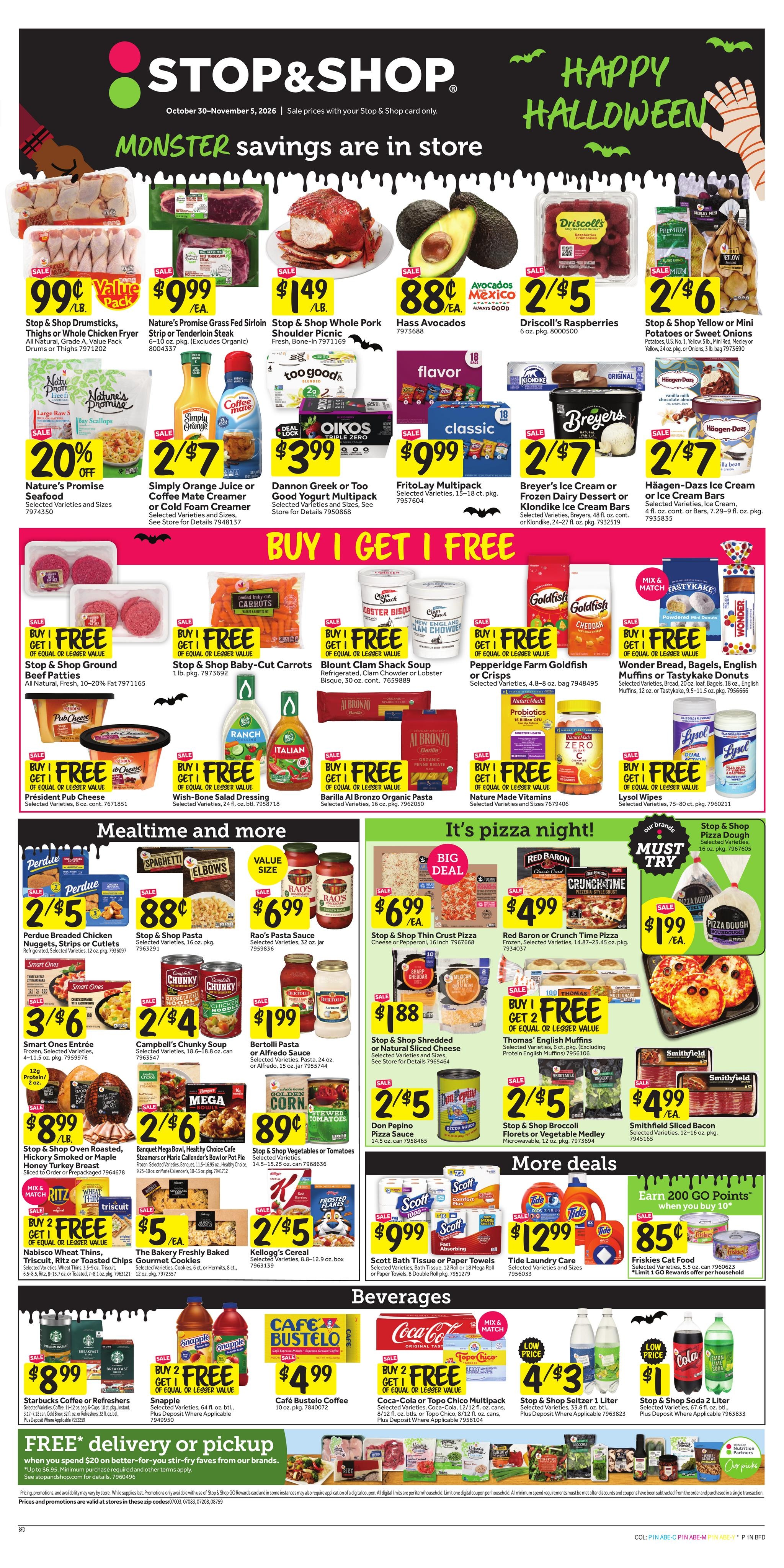 Stop & Shop (Newark Area, NJ) Weekly Ad October 30 - November 5, 2026