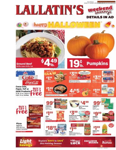 Lallatin Food Town Weekly Ad October 29 - November 4, 2026