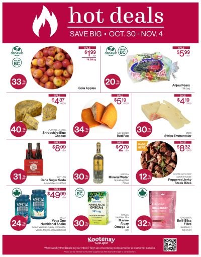 Kootenay Co-op Hot Deals Flyer October 30 - November 4, 2026