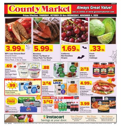 Grove City County Market Weekly Ad October 29 - November 4, 2026