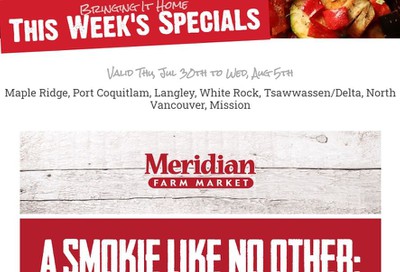 Meridian Farm Market Flyer July 30 to August 5