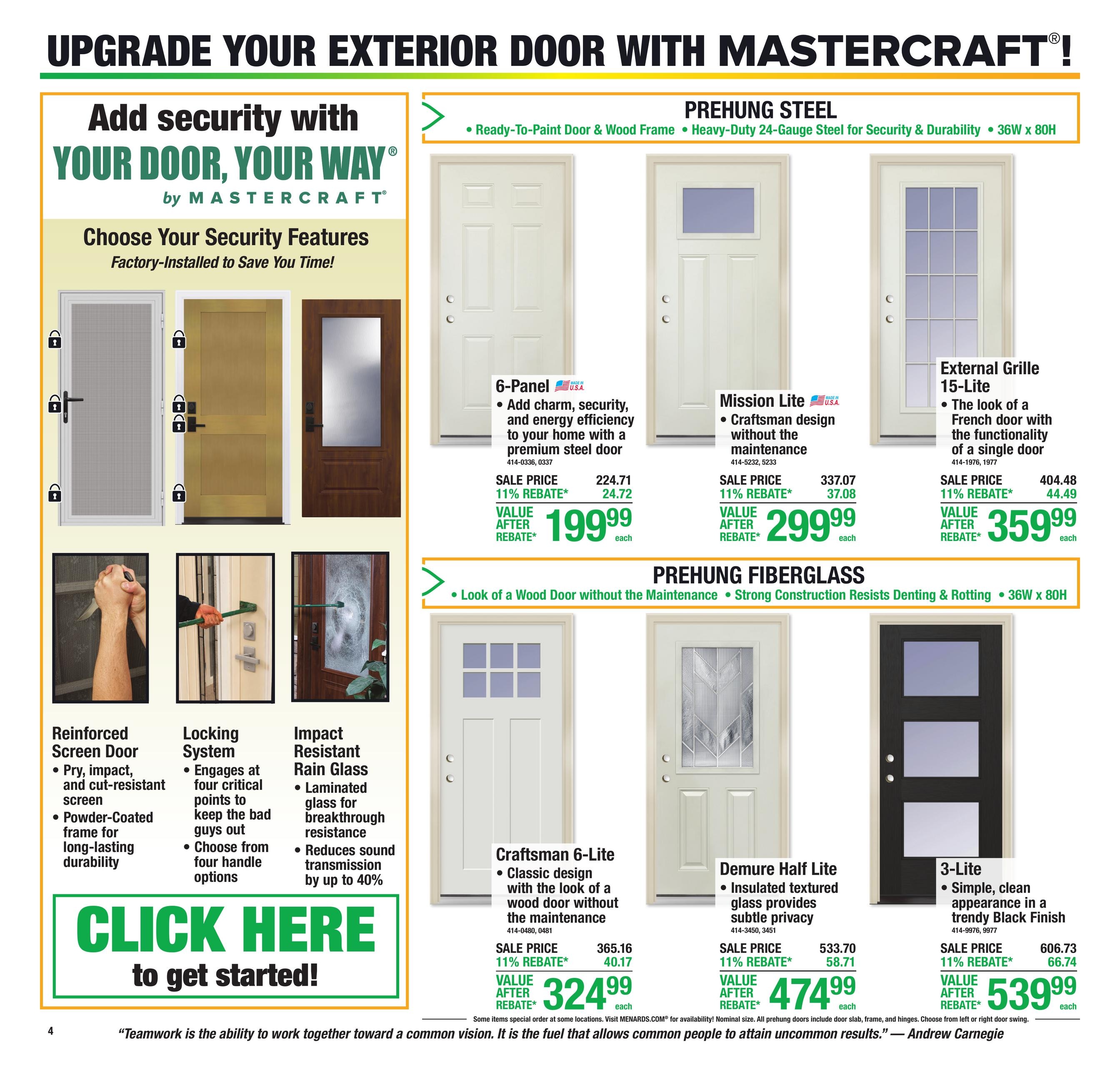 Menards (Atlanta-Traverse City Area, MI) 11% Rebate Sale Weekly Ad October 29 - November 8, 2026