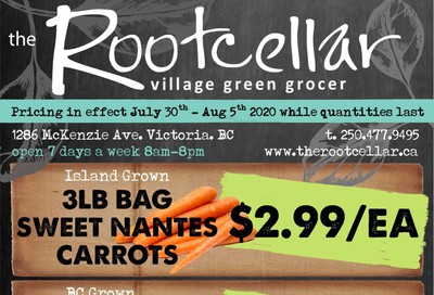 The Root Cellar Flyer July 30 to August 5