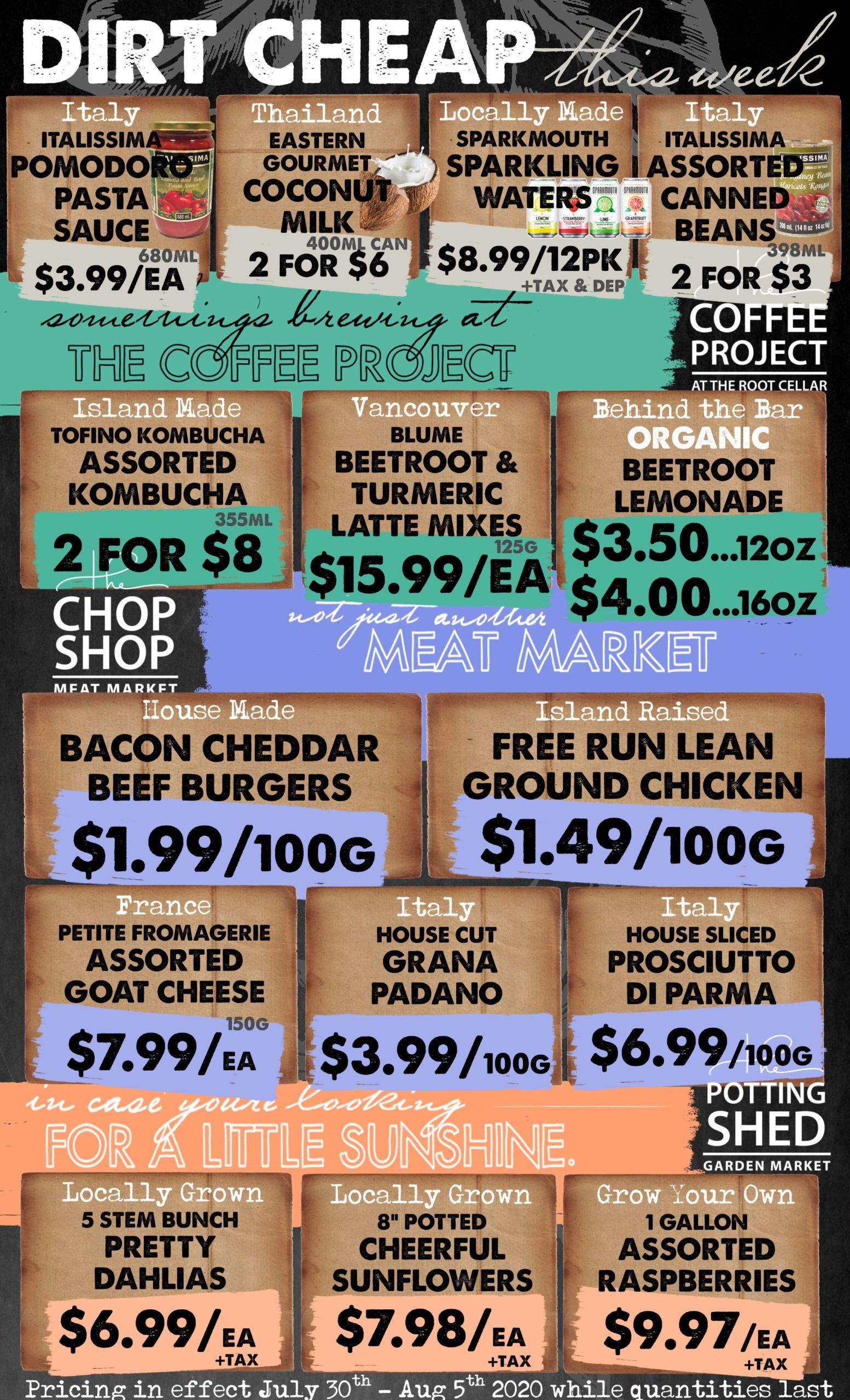 The Root Cellar Flyer July 30 to August 5