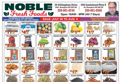 Noble Fresh Foods Flyer July 30 to August 5