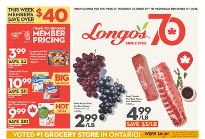 Longo's Flyer October 29 to November 4