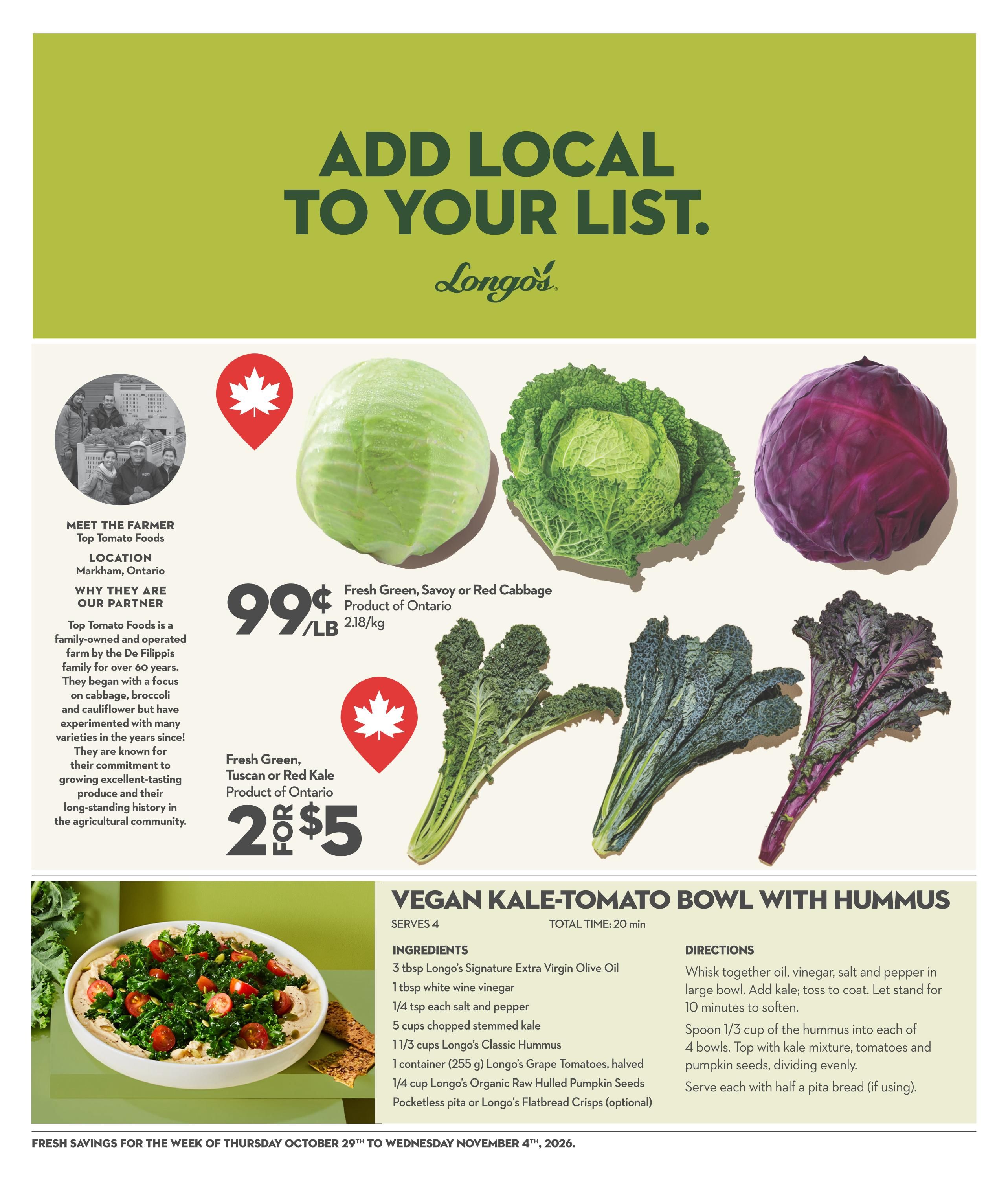 Longo's Flyer October 29 to November 4