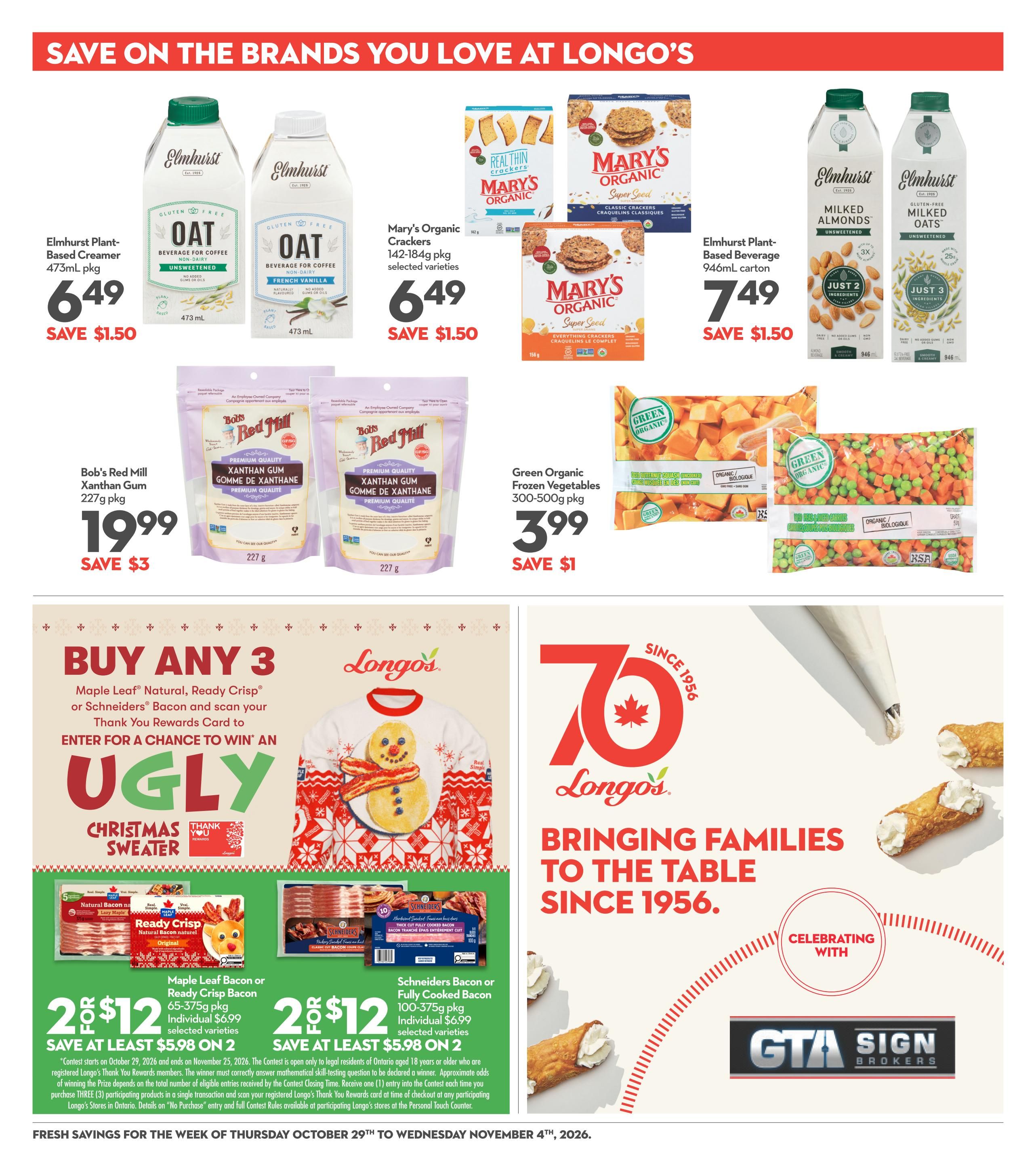 Longo's Flyer October 29 to November 4