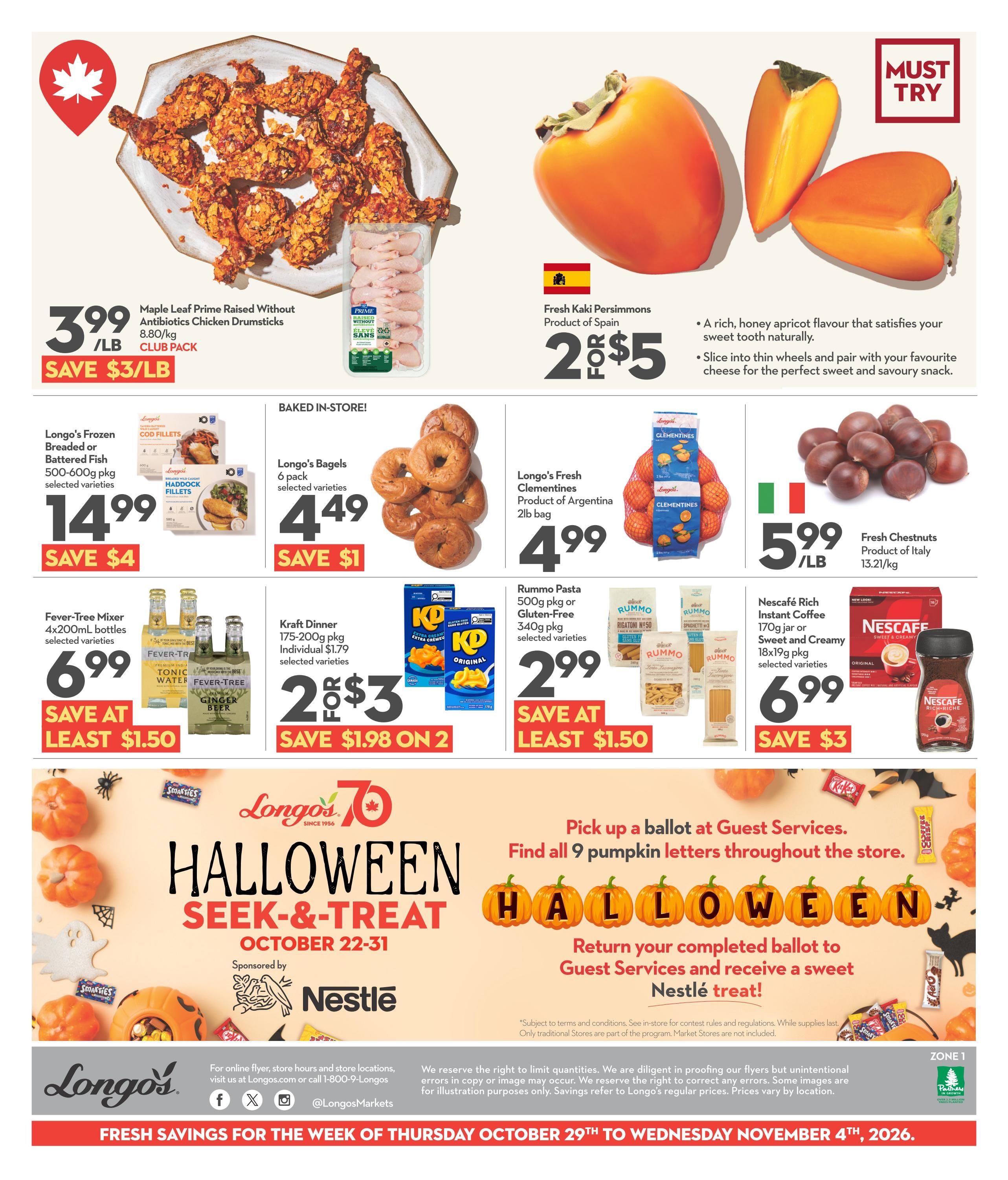 Longo's Flyer October 29 to November 4
