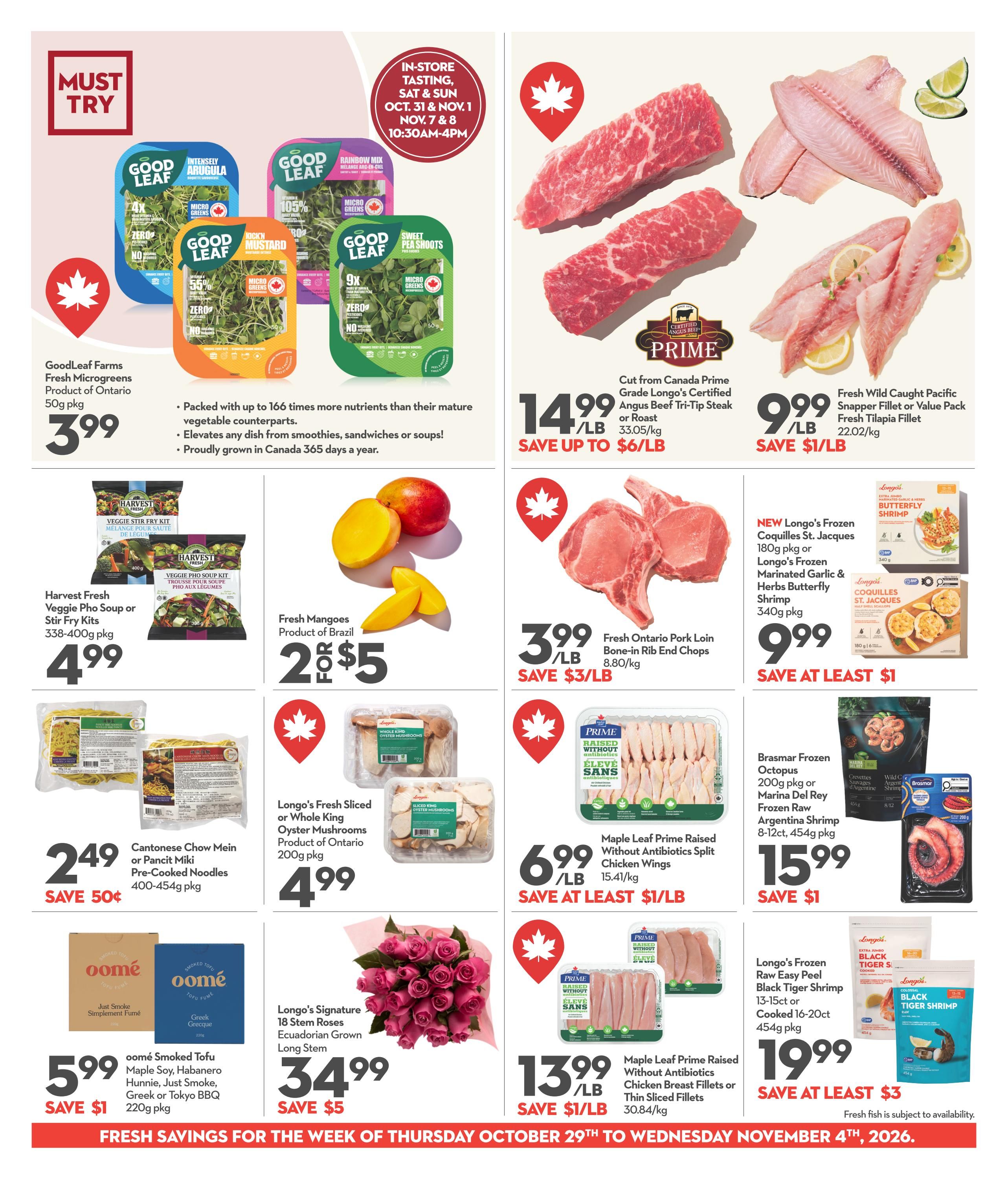 Longo's Flyer October 29 to November 4