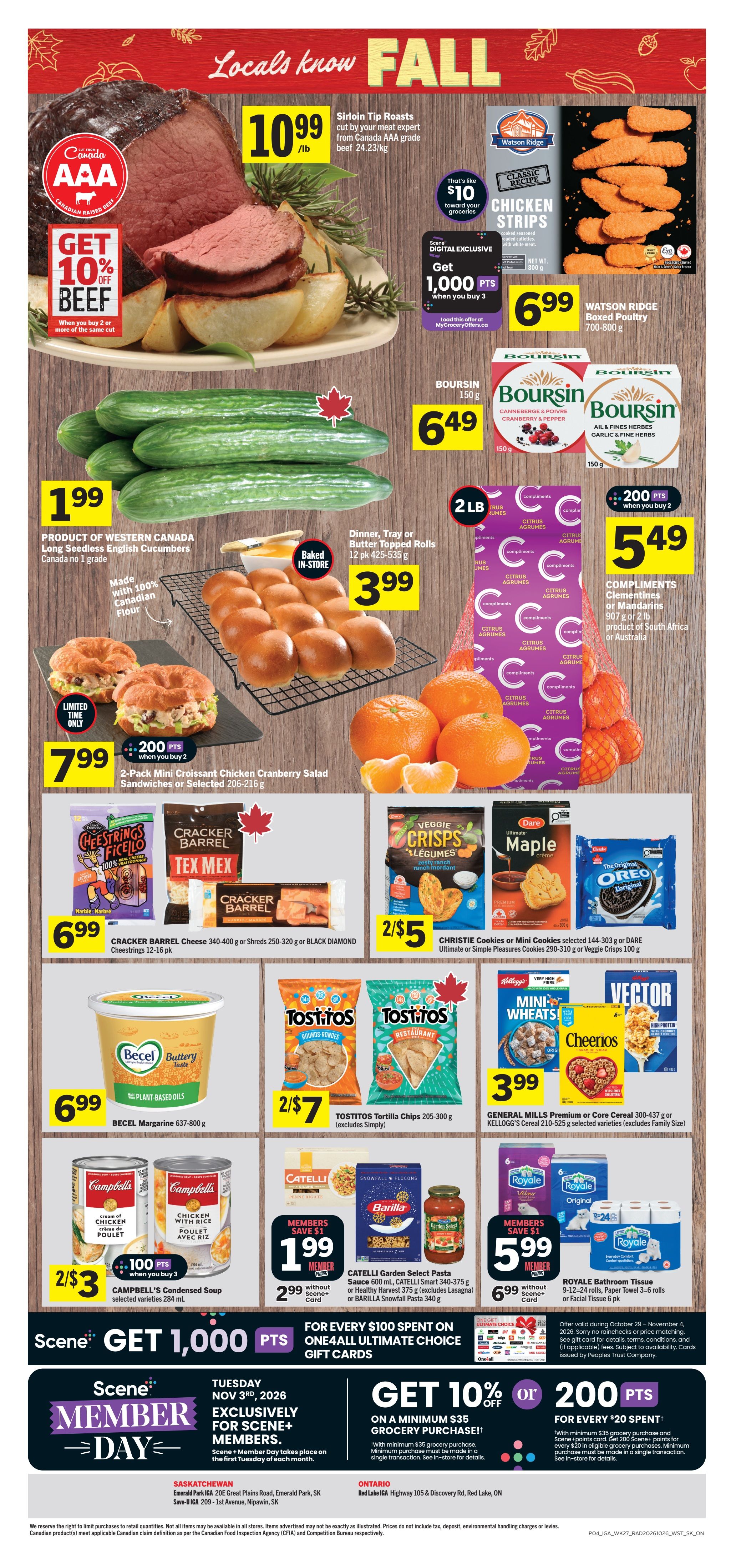 IGA (SK, ON) Flyer October 29 to November 4