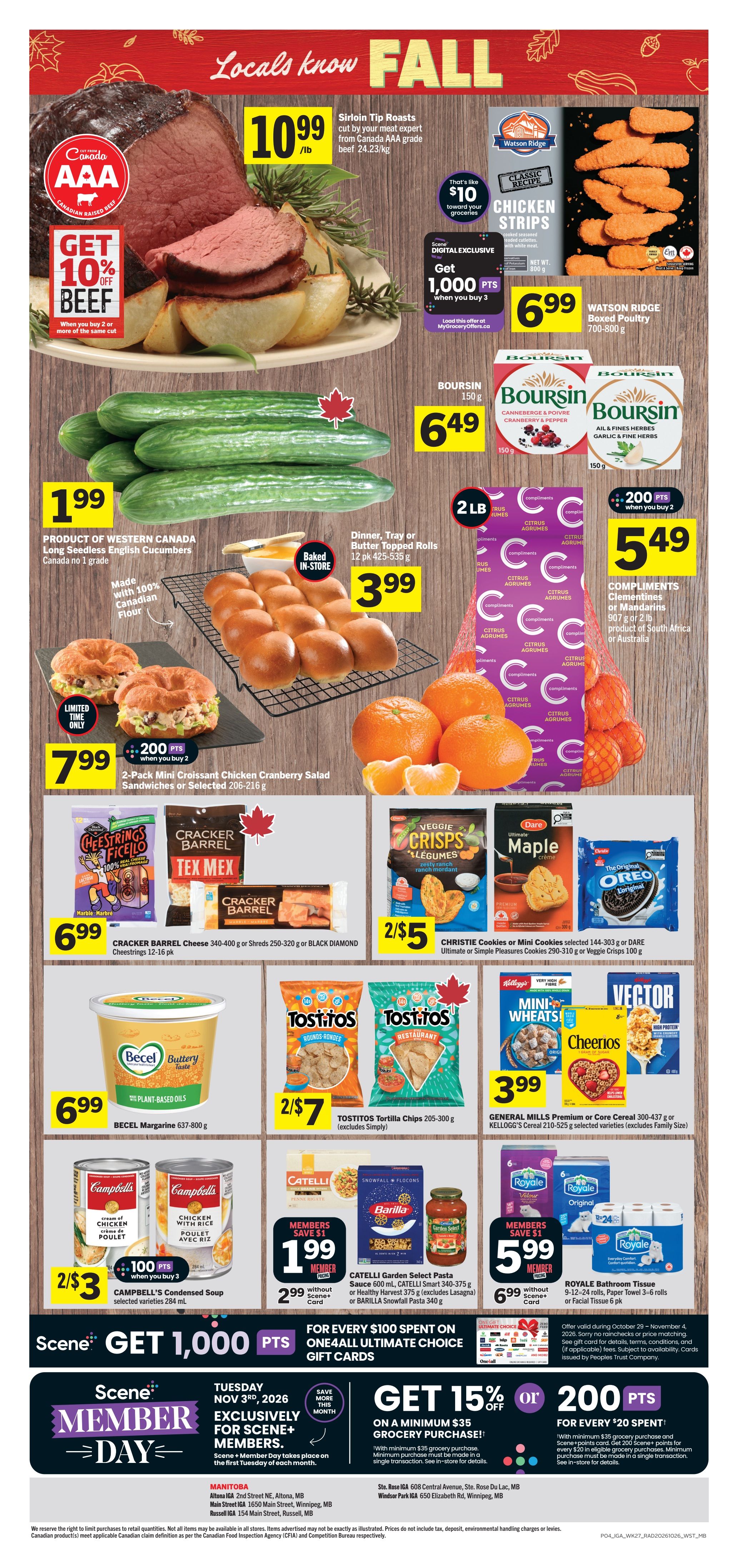 IGA (MB) Flyer October 29 to November 4