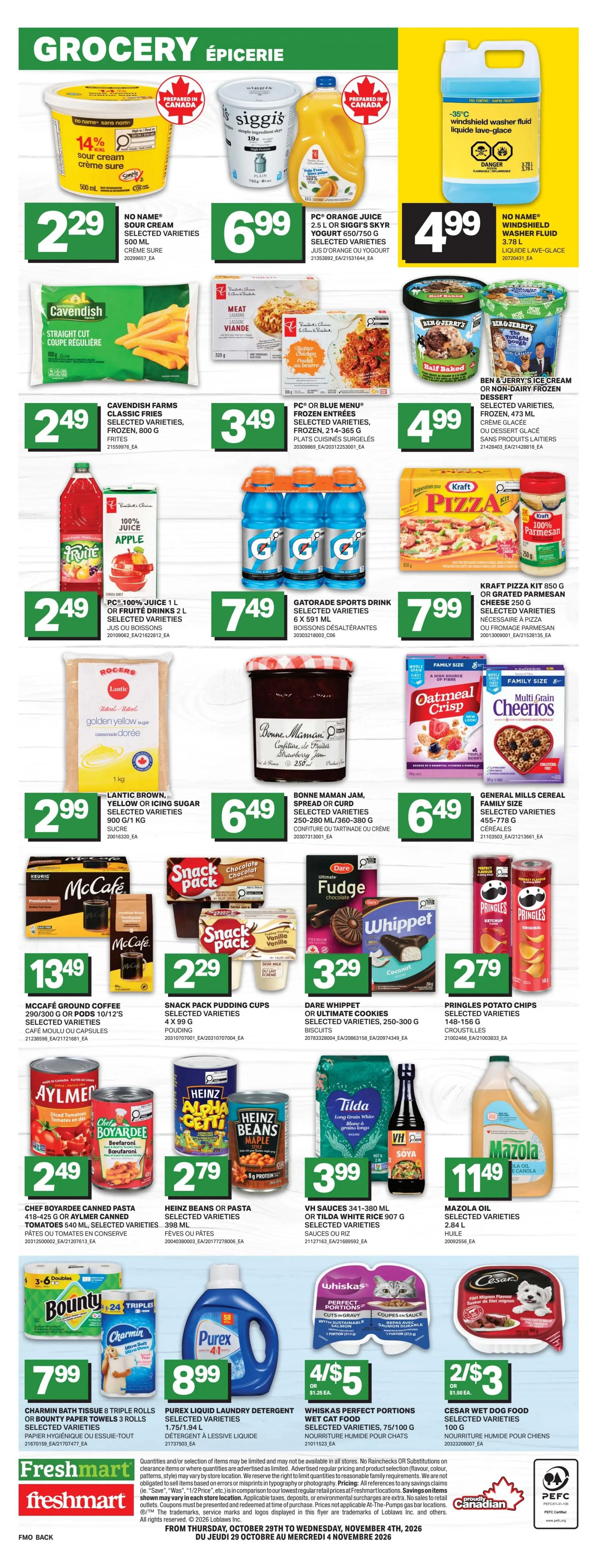 Freshmart (ON) Flyer October 29 to November 4