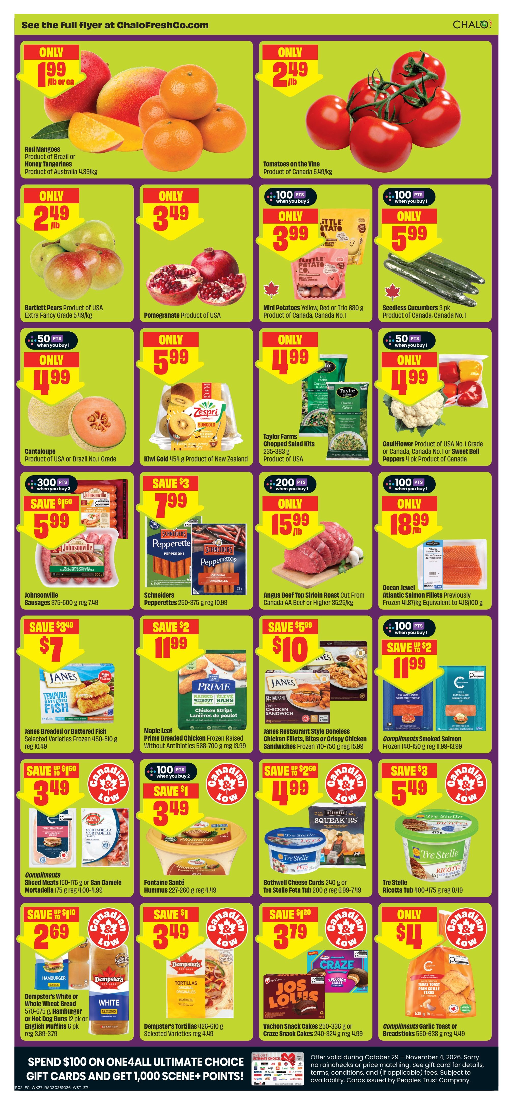 Chalo! FreshCo (West) Flyer October 29 to November 4