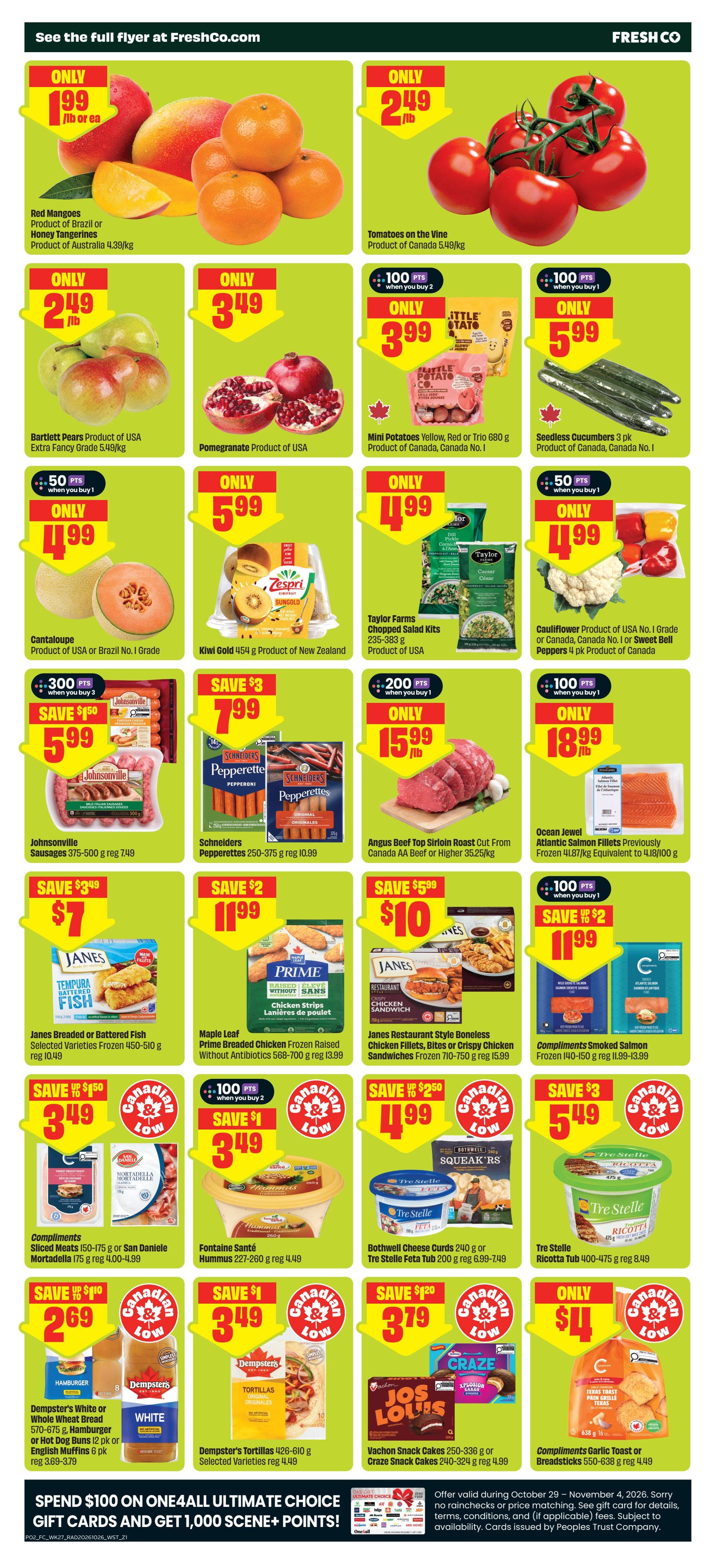 FreshCo (West) Flyer October 29 to November 4