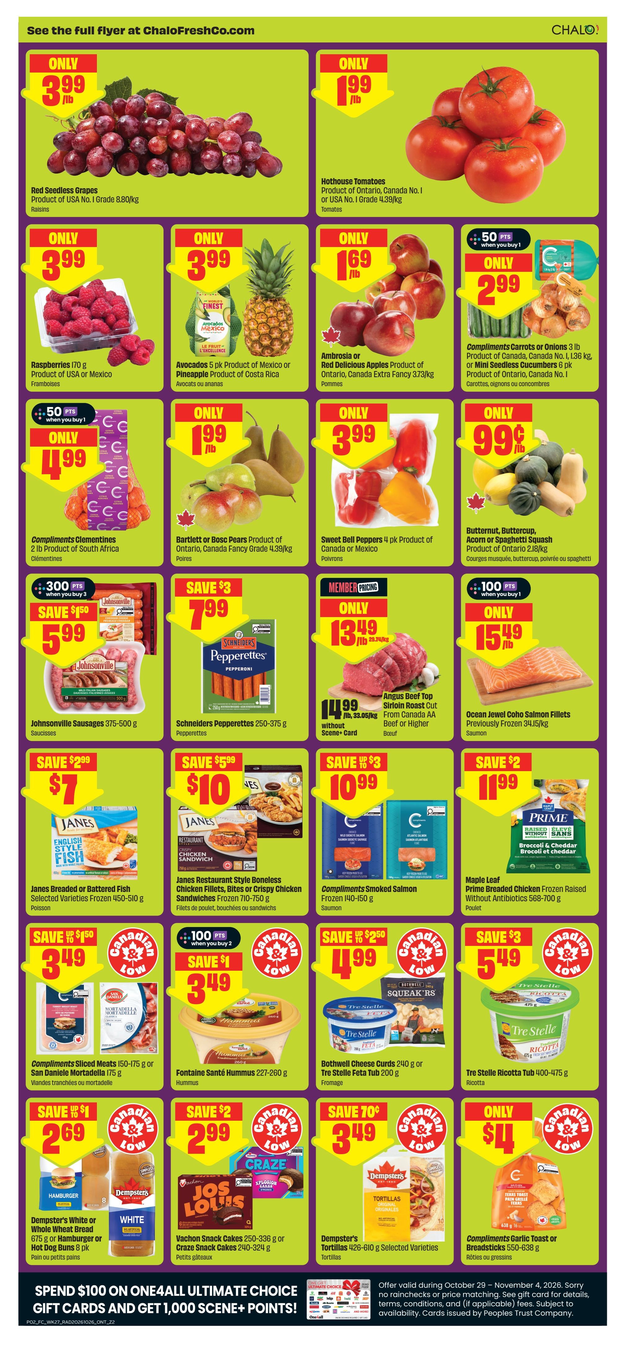 Chalo! FreshCo (ON) Flyer October 29 to November 4