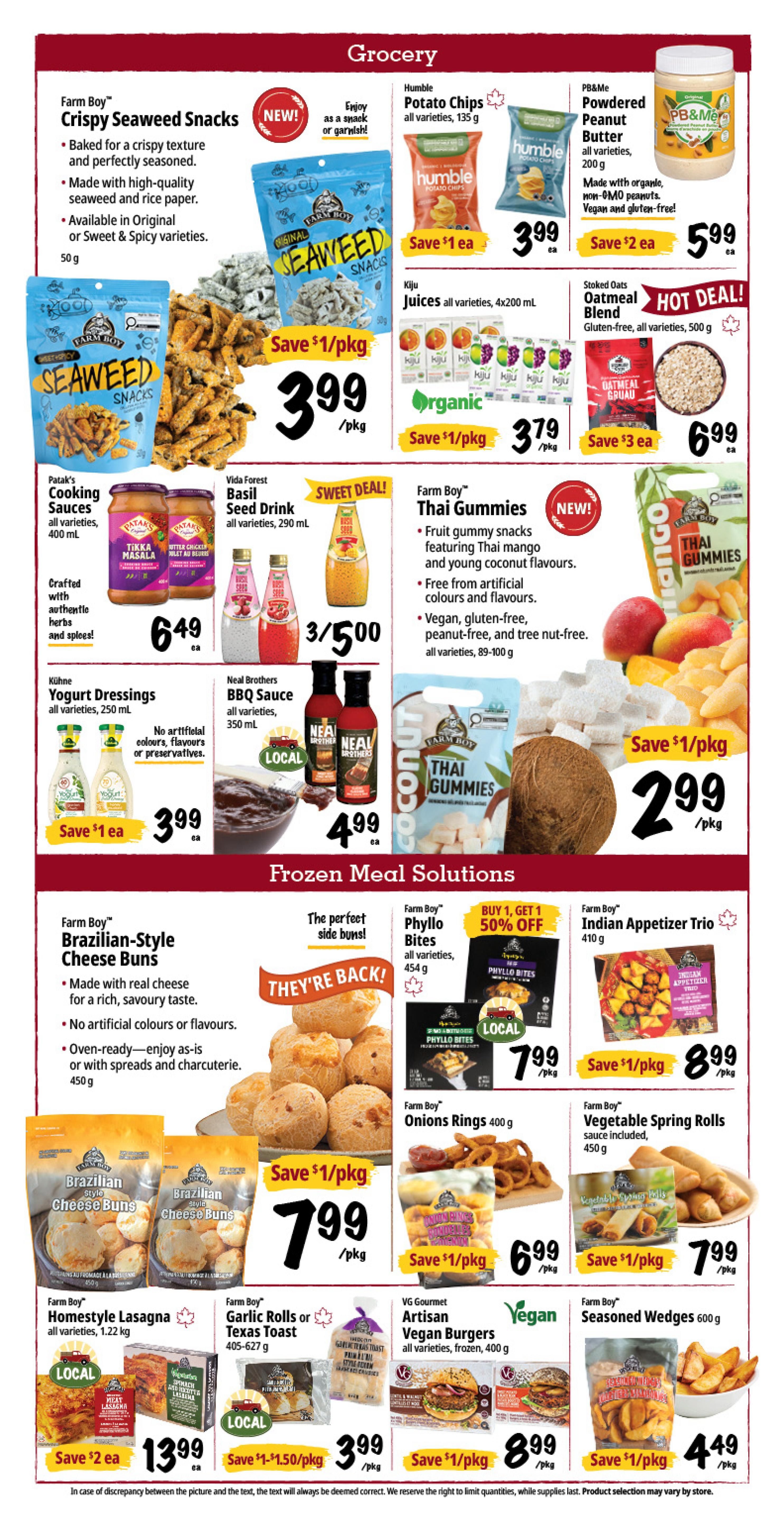 Farm Boy Flyer October 29 to November 4