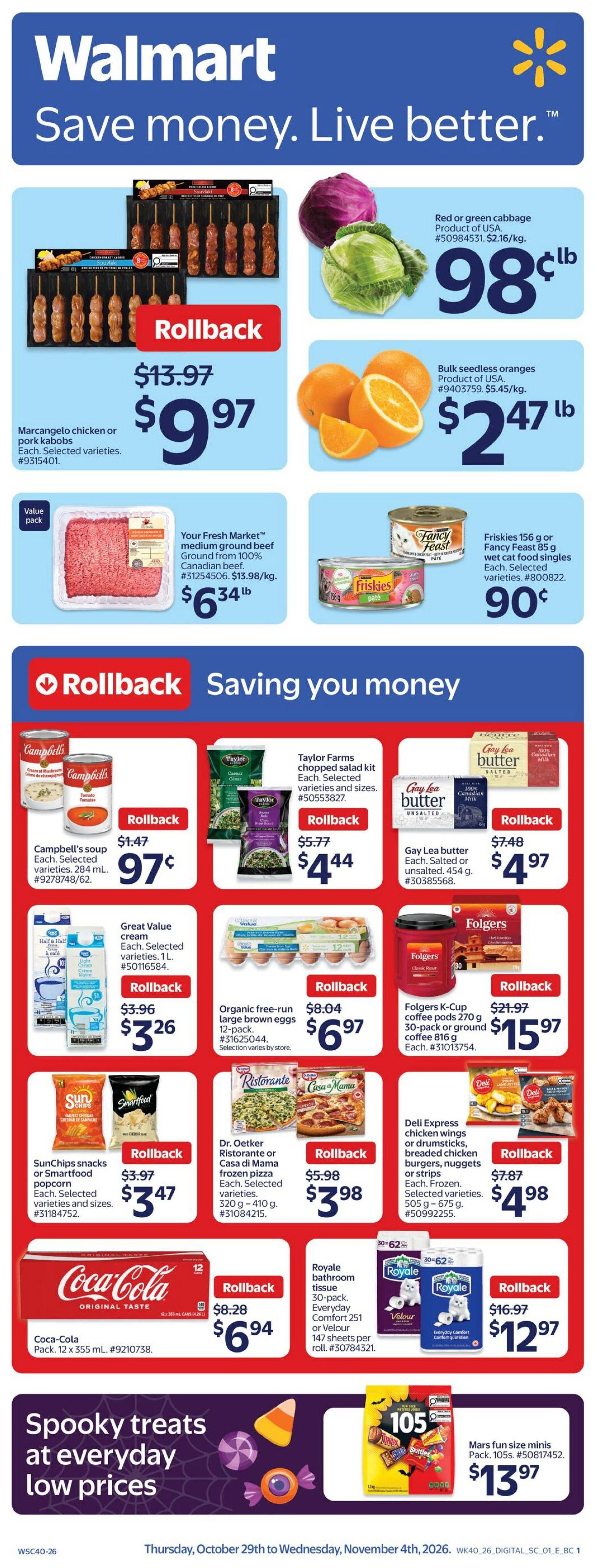 Walmart (West) Flyer October 29 to November 4